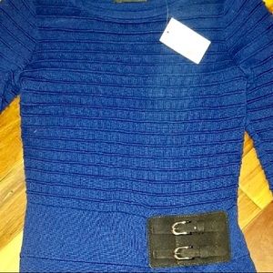 Navy Blue Dress w detailed waist